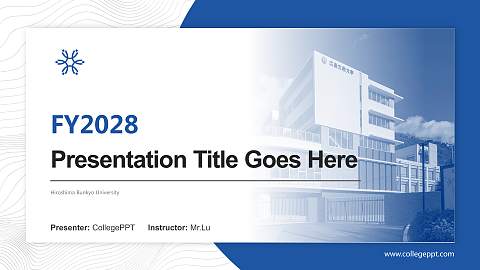 Hiroshima Bunkyo University Academic Presentation/Research Findings Report PPT Template