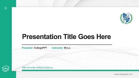 Gifu University of Medical Science Thesis Proposal/Graduation Defense PPT Template