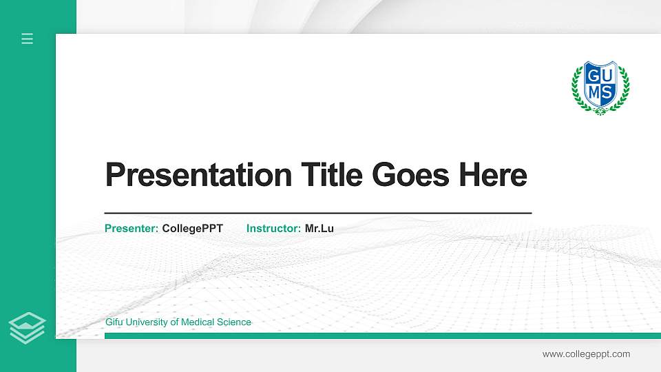 Gifu University of Medical Science Thesis Proposal/Graduation Defense PPT Template16:9 ratio PPT effect preview image