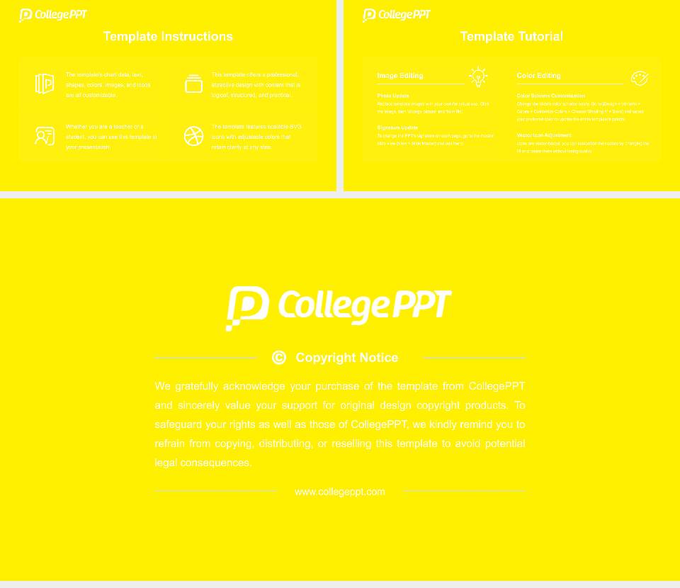 Hijiyama University Course/Courseware Creation PPT Template16:9 ratio PPT effect preview image5