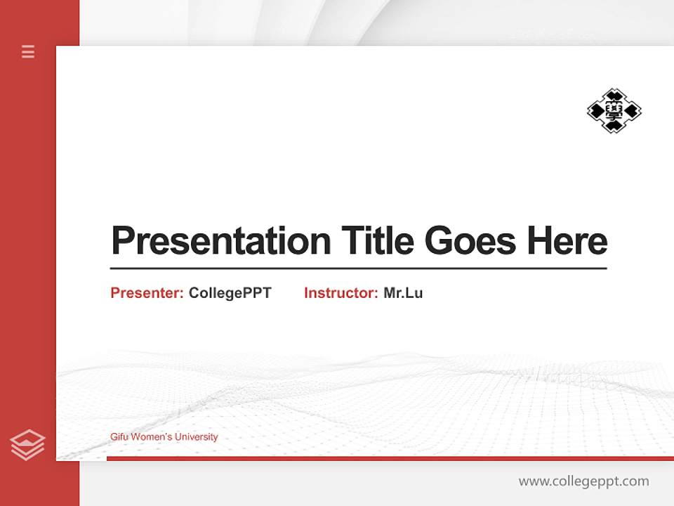 Gifu Women’s University Thesis Proposal/Graduation Defense PPT Template4:3 ratio PPT effect preview image5