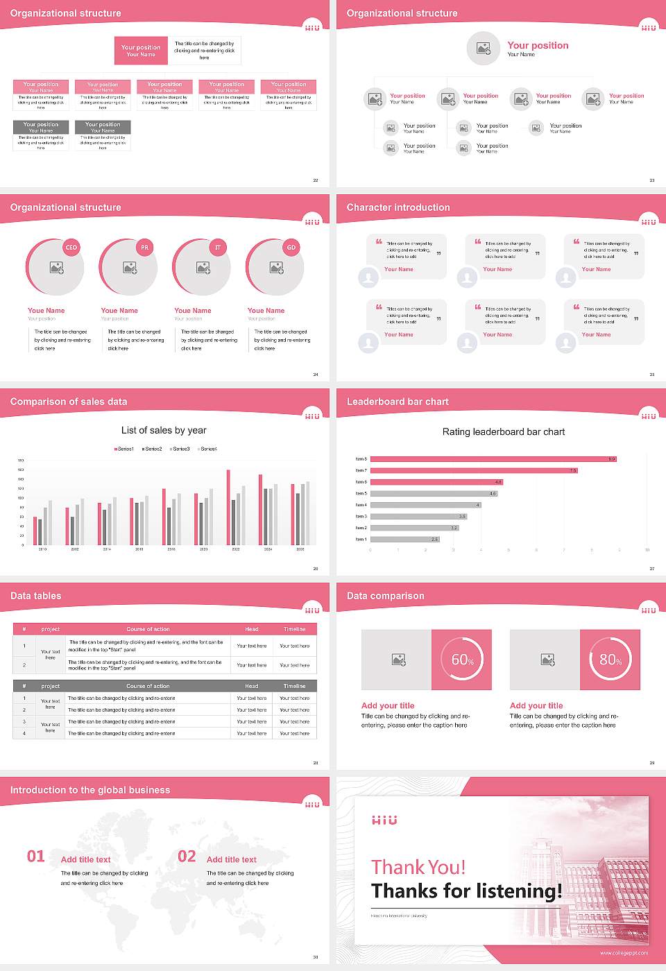 Hiroshima International University Academic Presentation/Research Findings Report PPT Template16:9 ratio PPT effect preview image4