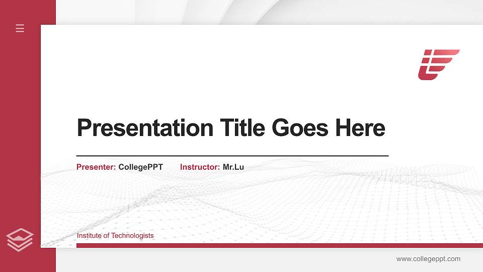 Institute of Technologists Thesis Proposal/Graduation Defense PPT Template16:9 ratio PPT effect preview image