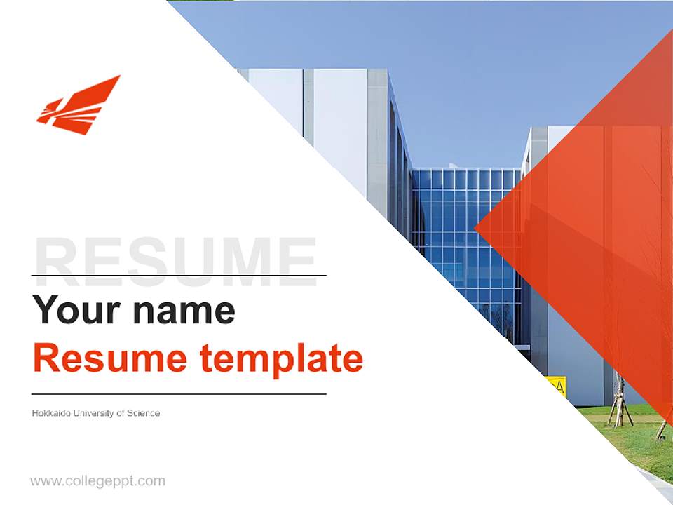 Hokkaido University of Science Resume PPT Template4:3 ratio PPT effect preview image5
