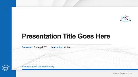 Hiroshima Bunka Gakuen University Thesis Proposal/Graduation Defense PPT Template
