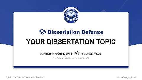 Gifu Pharmaceutical University Graduation Thesis Defense PPT Template