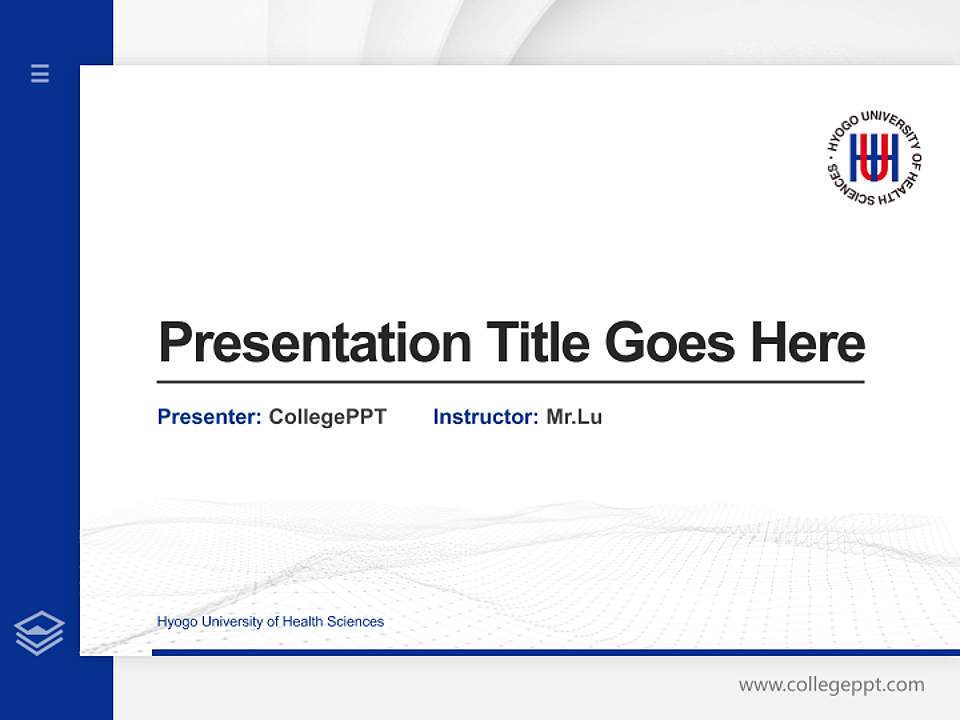 Hyogo University of Health Sciences Thesis Proposal/Graduation Defense PPT Template4:3 ratio PPT effect preview image5