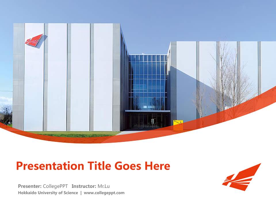 Hokkaido University of Science Course/Courseware Creation PPT Template4:3 ratio PPT effect preview image5