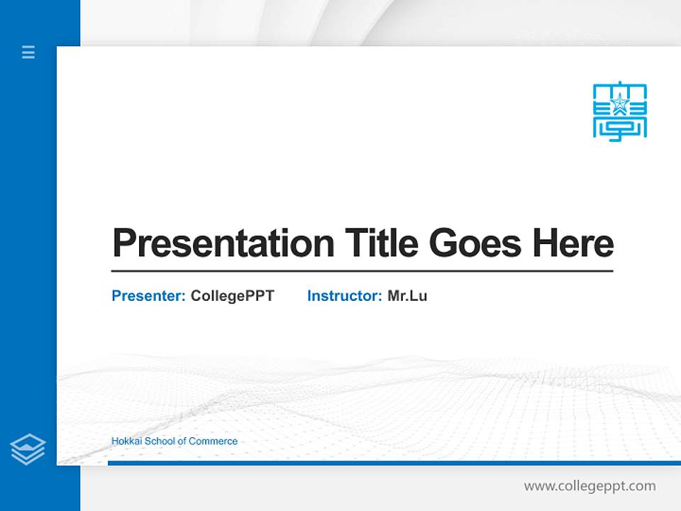 Hokkai School of Commerce Thesis Proposal/Graduation Defense PPT Template4:3 ratio PPT effect preview image5