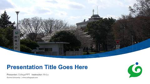 Gunma University Course/Courseware Creation PPT Template