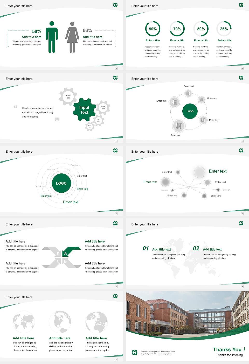 Hyogo College of Medicine Course/Courseware Creation PPT Template16:9 ratio PPT effect preview image4