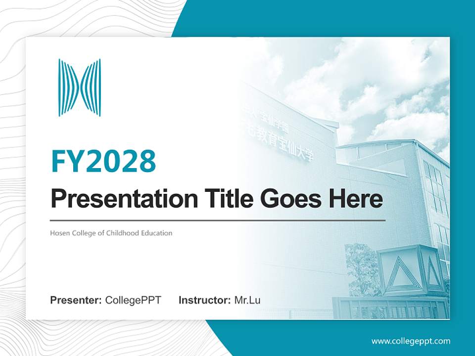 Hosen College of Childhood Education Academic Presentation/Research Findings Report PPT Template4:3 ratio PPT effect preview image5