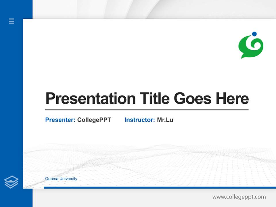 Gunma University Thesis Proposal/Graduation Defense PPT Template4:3 ratio PPT effect preview image5