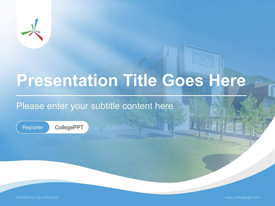 Hiroshima City University Lecture Sharing and Networking Event PPT Template4:3 ratio PPT effect preview image4