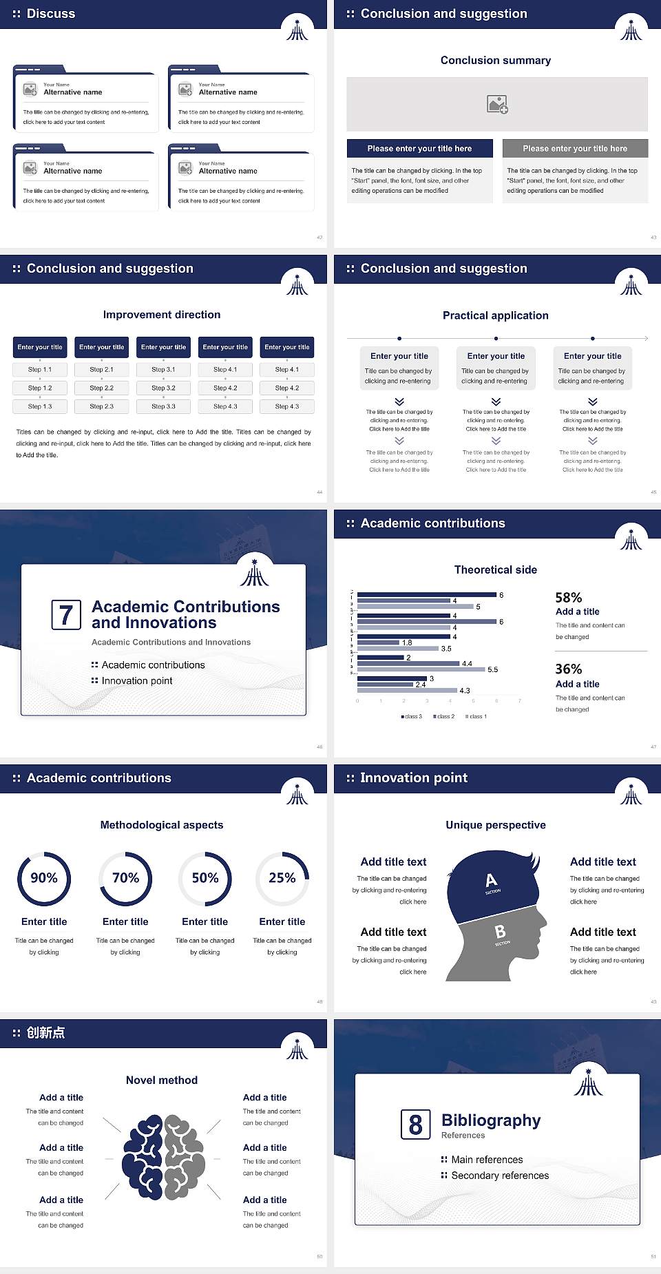Health Sciences University of Hokkaido Graduation Thesis Defense PPT Template4:3 ratio PPT effect preview image6