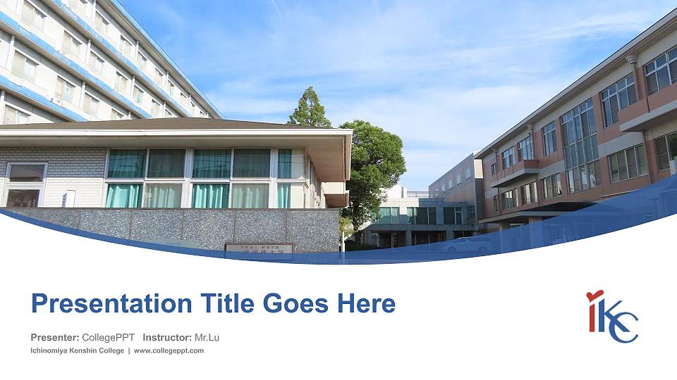 Ichinomiya Kenshin College Course/Courseware Creation PPT Template16:9 ratio PPT effect preview image