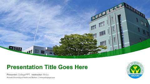Hirosaki University of Health and Welfare Course/Courseware Creation PPT Template