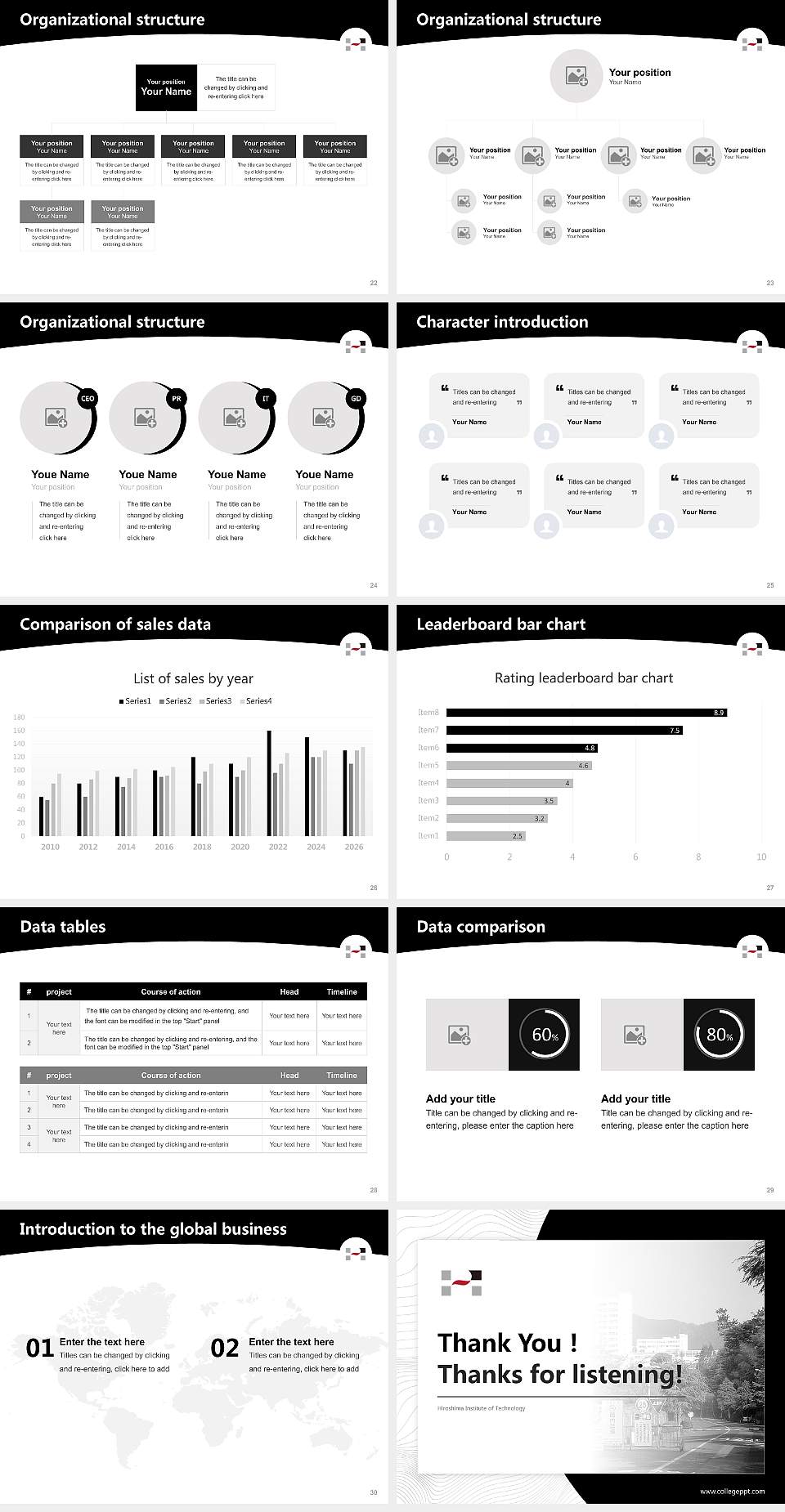 Hiroshima Institute of Technology Academic Presentation/Research Findings Report PPT Template4:3 ratio PPT effect preview image4
