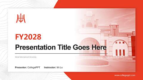 Heisei International University Academic Presentation/Research Findings Report PPT Template