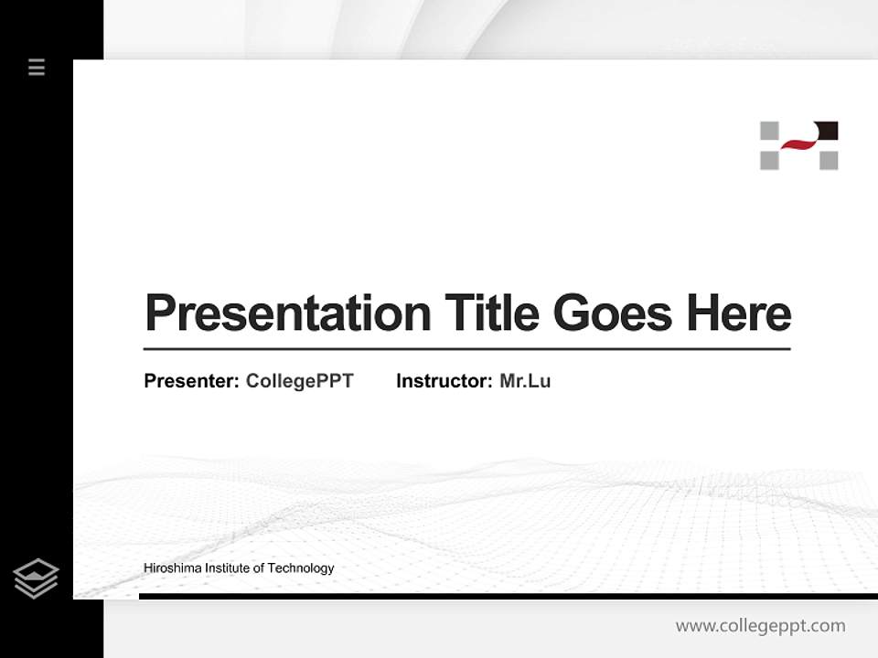 Hiroshima Institute of Technology Thesis Proposal/Graduation Defense PPT Template4:3 ratio PPT effect preview image5