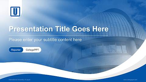 International University of Japan Lecture Sharing and Networking Event PPT Template