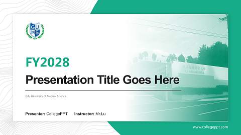 Gifu University of Medical Science Academic Presentation/Research Findings Report PPT Template