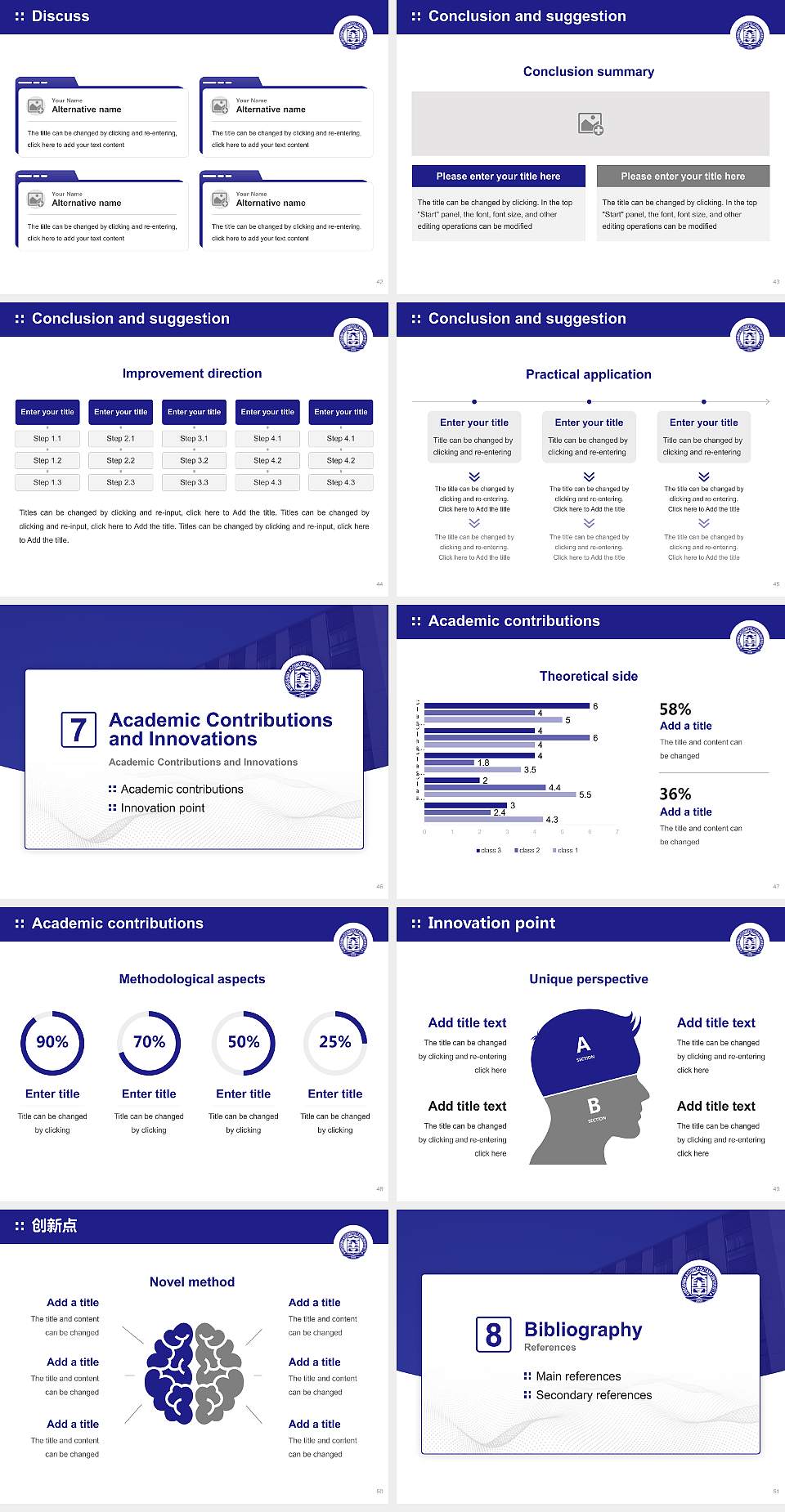 Hiroshima Cosmopolitan University Graduation Thesis Defense PPT Template4:3 ratio PPT effect preview image6