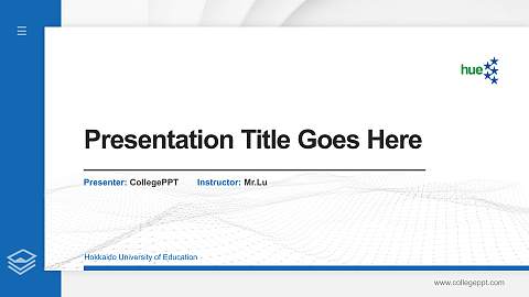 Hokkaido University of Education Thesis Proposal/Graduation Defense PPT Template