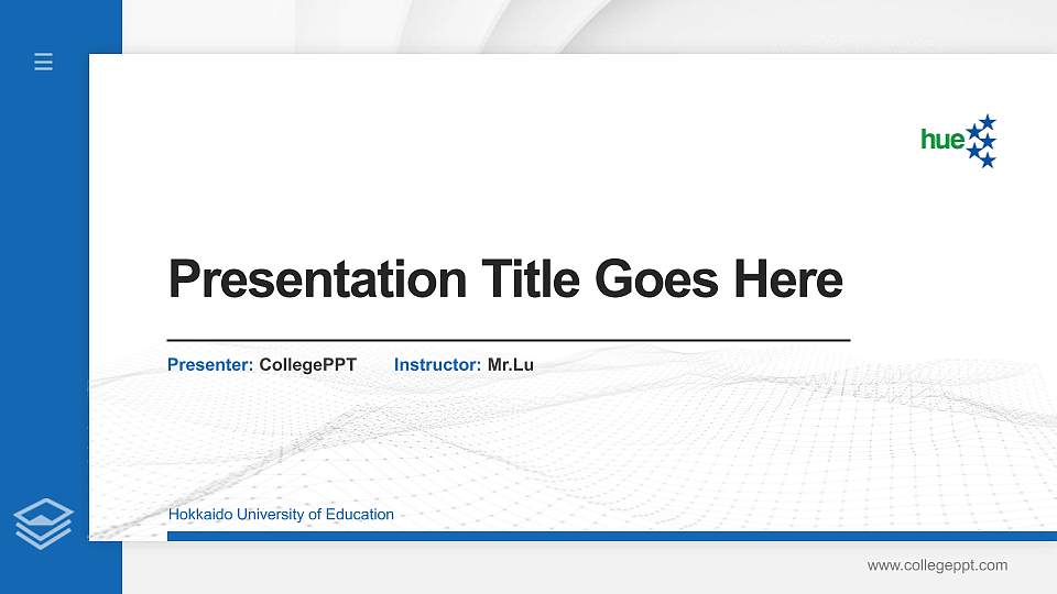 Hokkaido University of Education Thesis Proposal/Graduation Defense PPT Template16:9 ratio PPT effect preview image