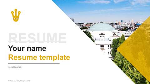Hoshi University Resume PPT Template