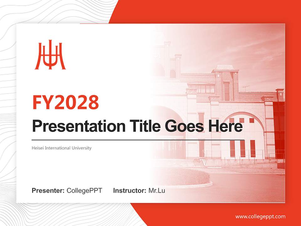 Heisei International University Academic Presentation/Research Findings Report PPT Template4:3 ratio PPT effect preview image5