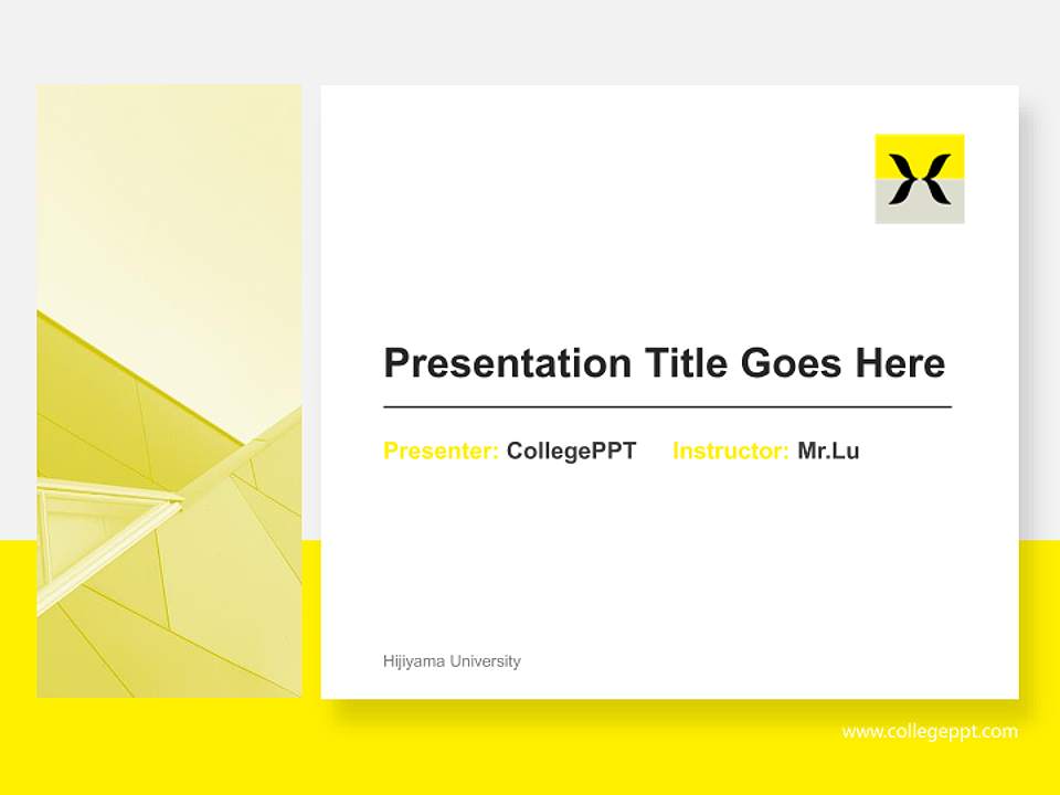 Hijiyama University General Purpose PPT Template4:3 ratio PPT effect preview image6
