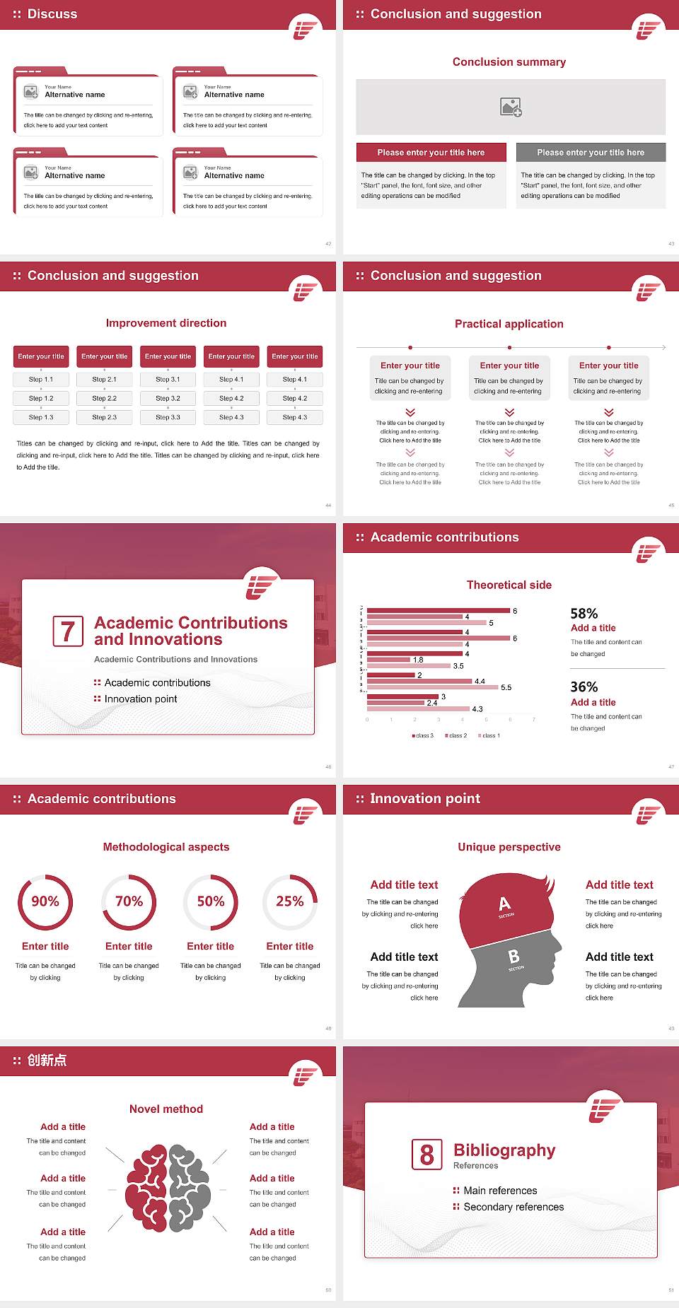 Institute of Technologists Graduation Thesis Defense PPT Template4:3 ratio PPT effect preview image6