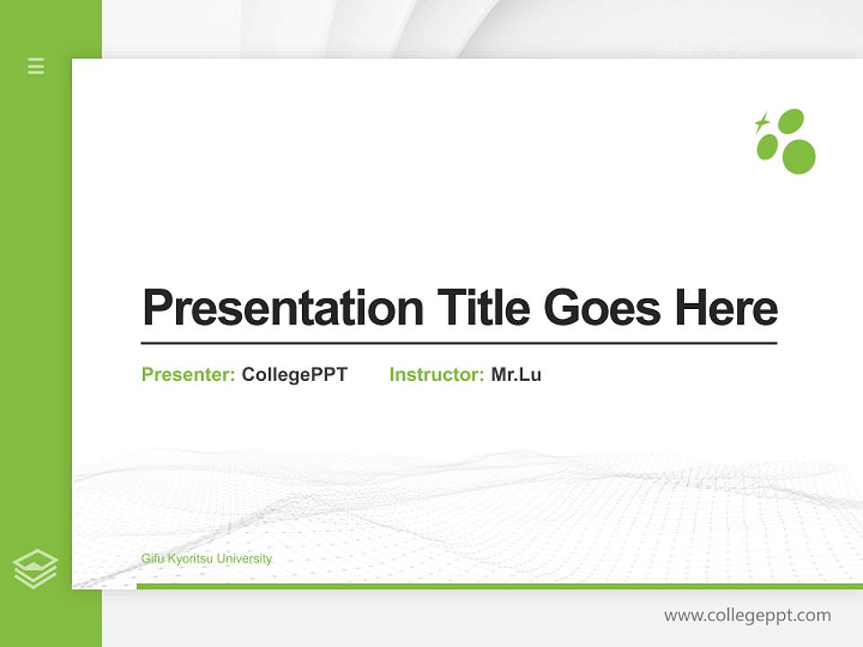 Gifu Kyoritsu University Thesis Proposal/Graduation Defense PPT Template4:3 ratio PPT effect preview image5