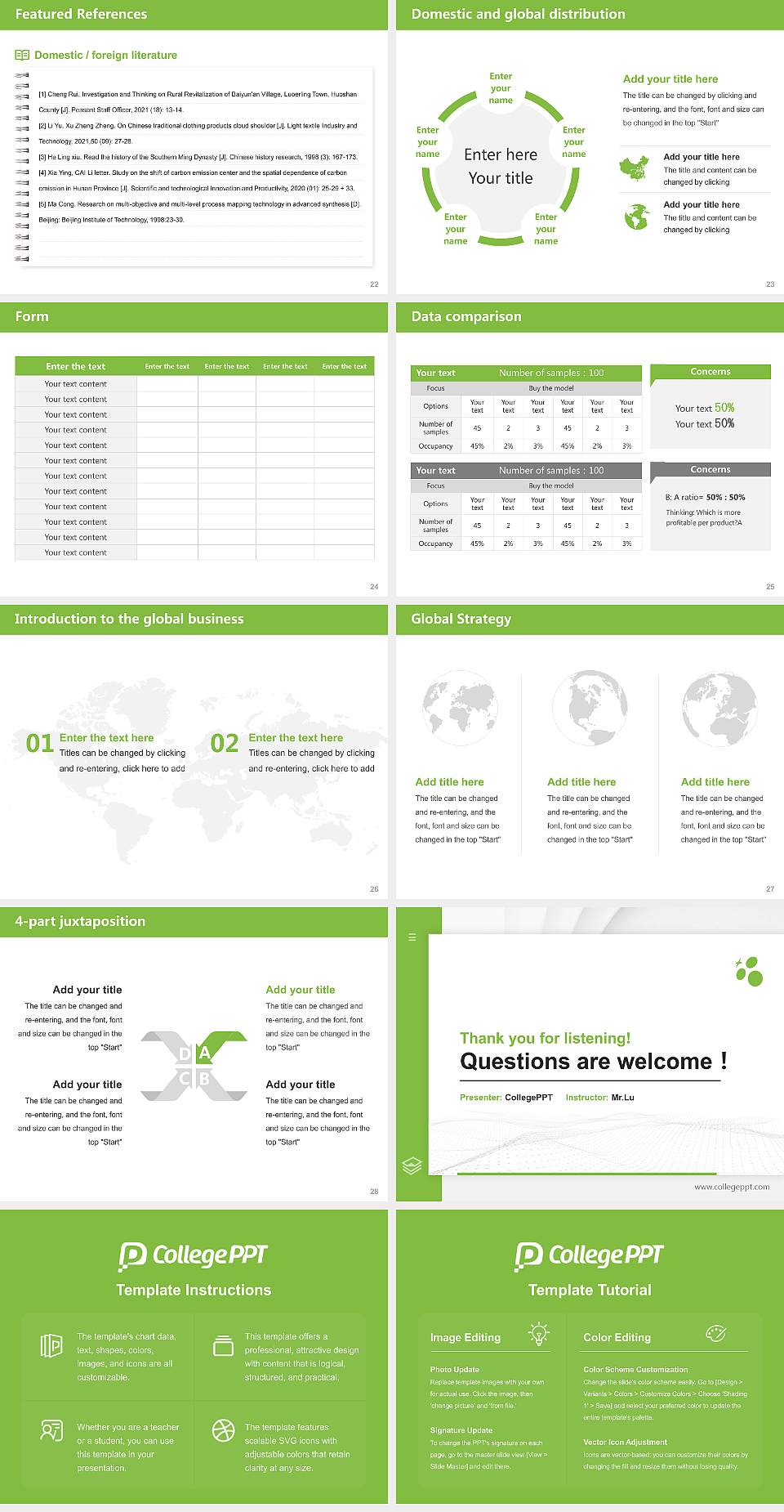 Gifu Kyoritsu University Thesis Proposal/Graduation Defense PPT Template4:3 ratio PPT effect preview image4