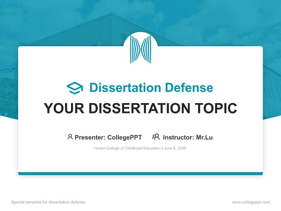 Hosen College of Childhood Education Graduation Thesis Defense PPT Template4:3 ratio PPT effect preview image7