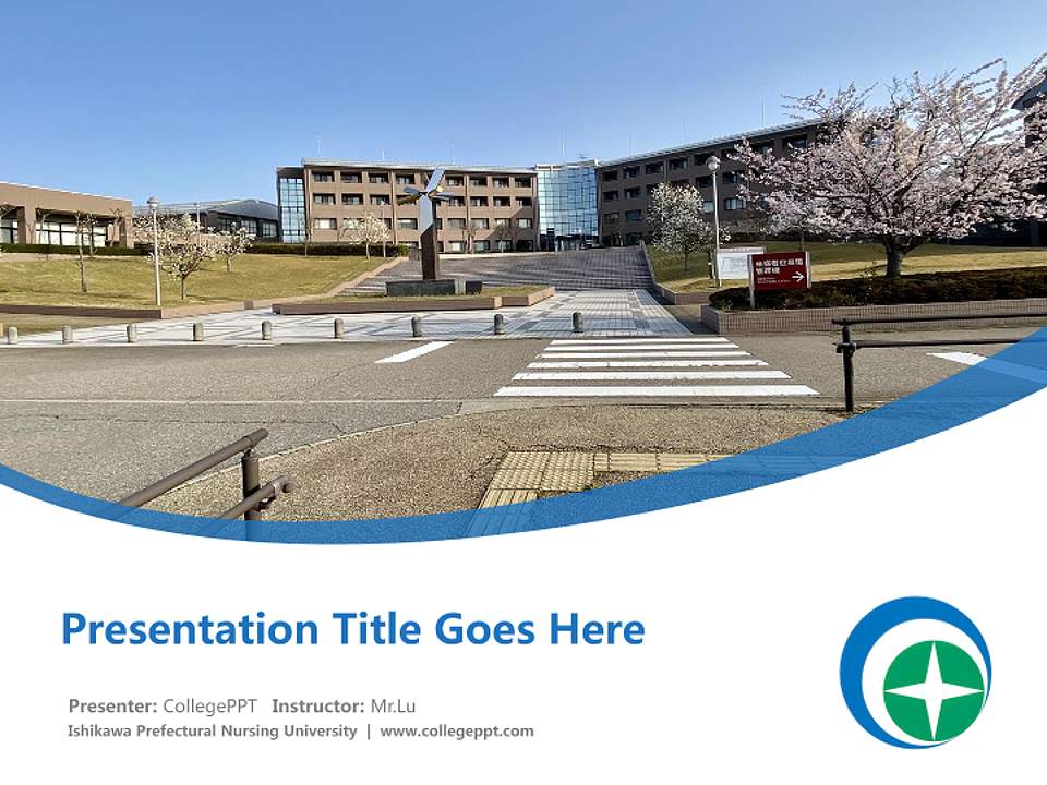 Ishikawa Prefectural Nursing University Course/Courseware Creation PPT Template4:3 ratio PPT effect preview image5