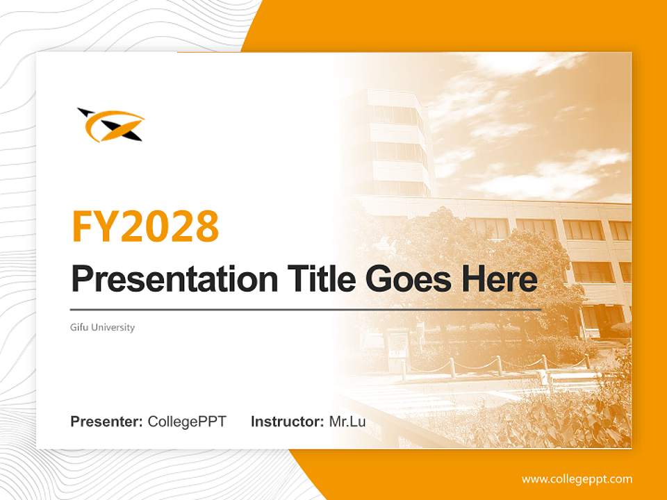 Gifu University Academic Presentation/Research Findings Report PPT Template4:3 ratio PPT effect preview image5