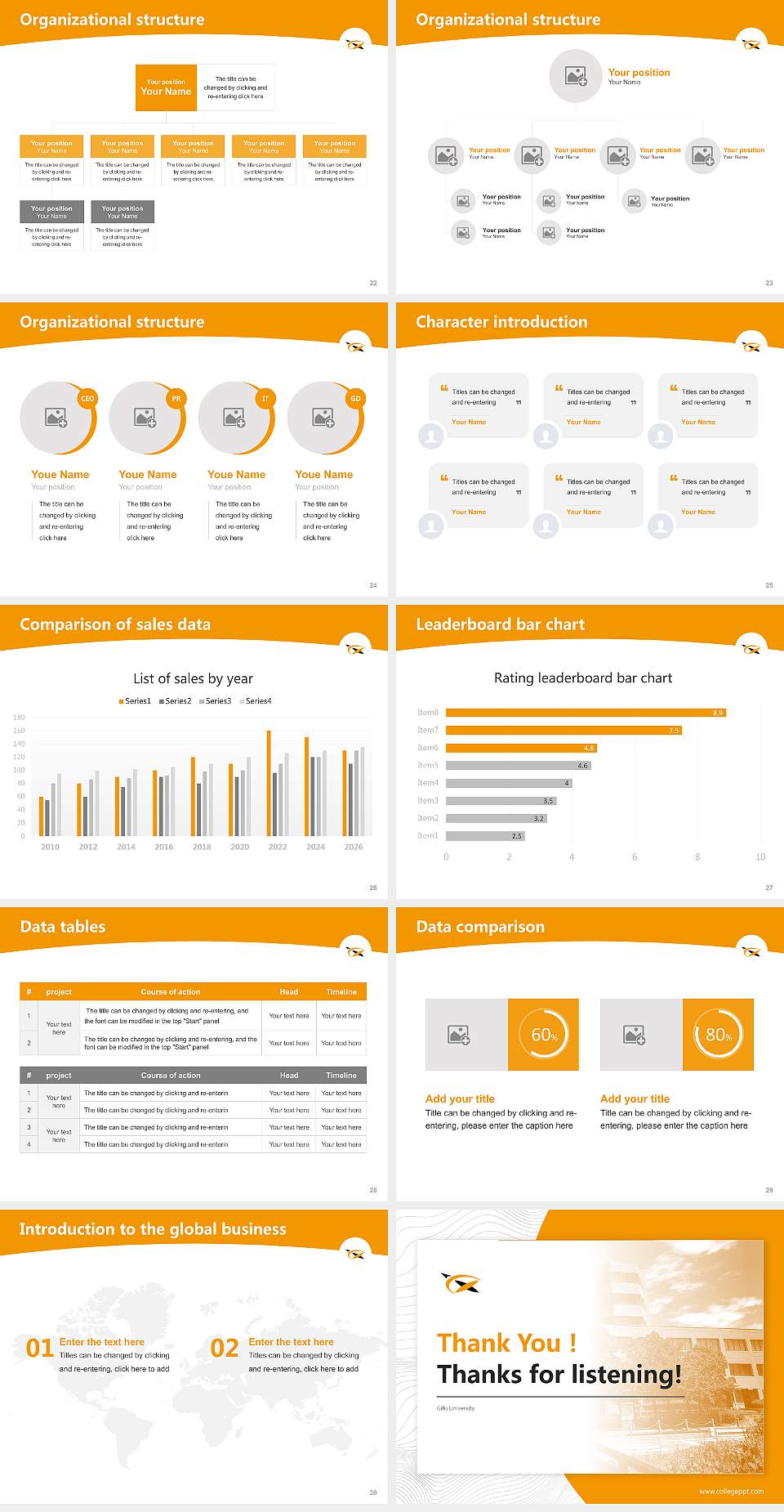 Gifu University Academic Presentation/Research Findings Report PPT Template4:3 ratio PPT effect preview image4