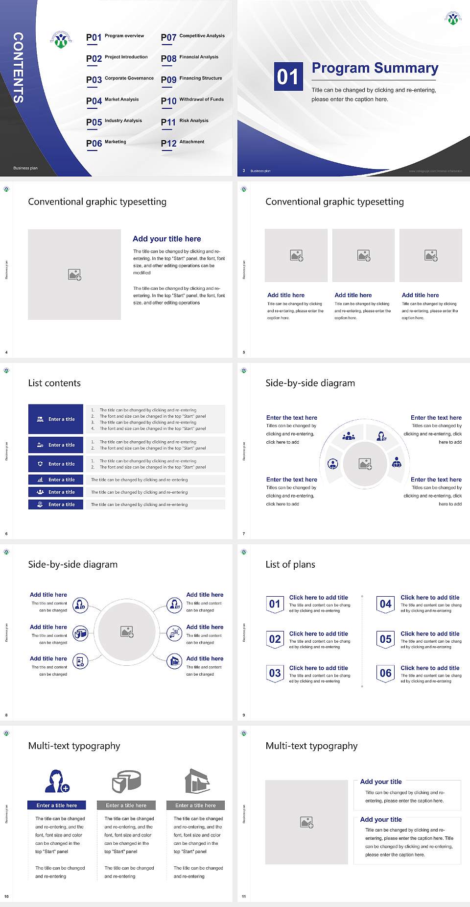 Gunma Paz University Competition/Entrepreneurship Contest PPT Template4:3 ratio PPT effect preview image2