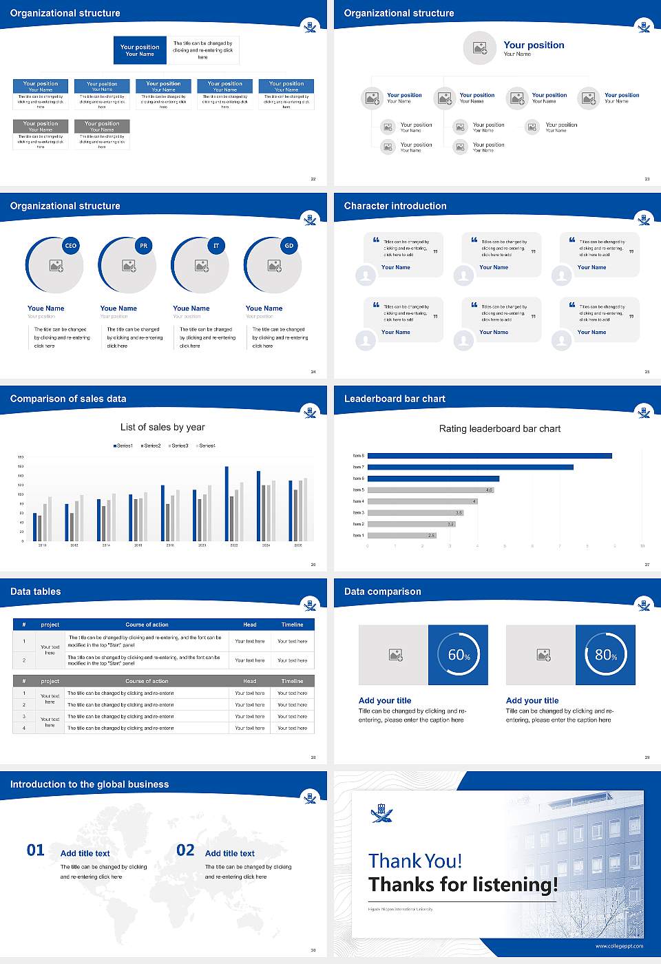 Higashi Nippon International University Academic Presentation/Research Findings Report PPT Template16:9 ratio PPT effect preview image4