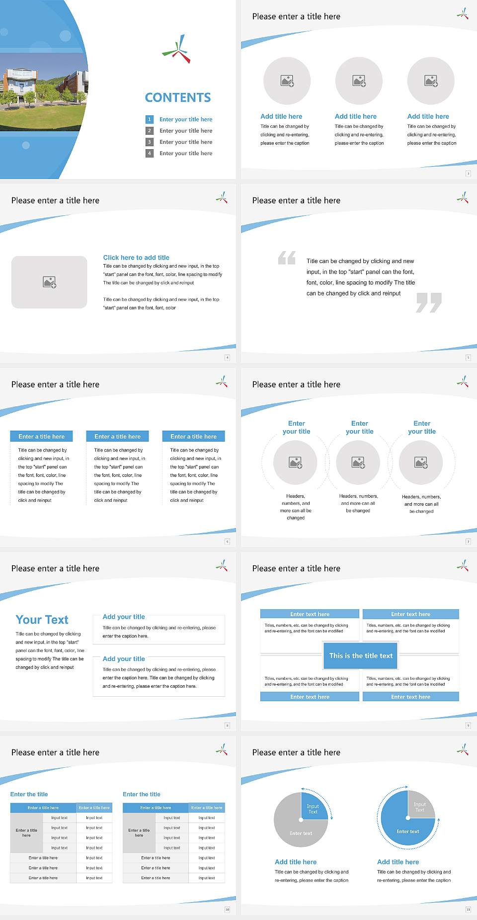 Hiroshima City University Course/Courseware Creation PPT Template4:3 ratio PPT effect preview image2