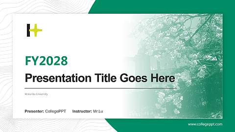 Hokuriku University Academic Presentation/Research Findings Report PPT Template