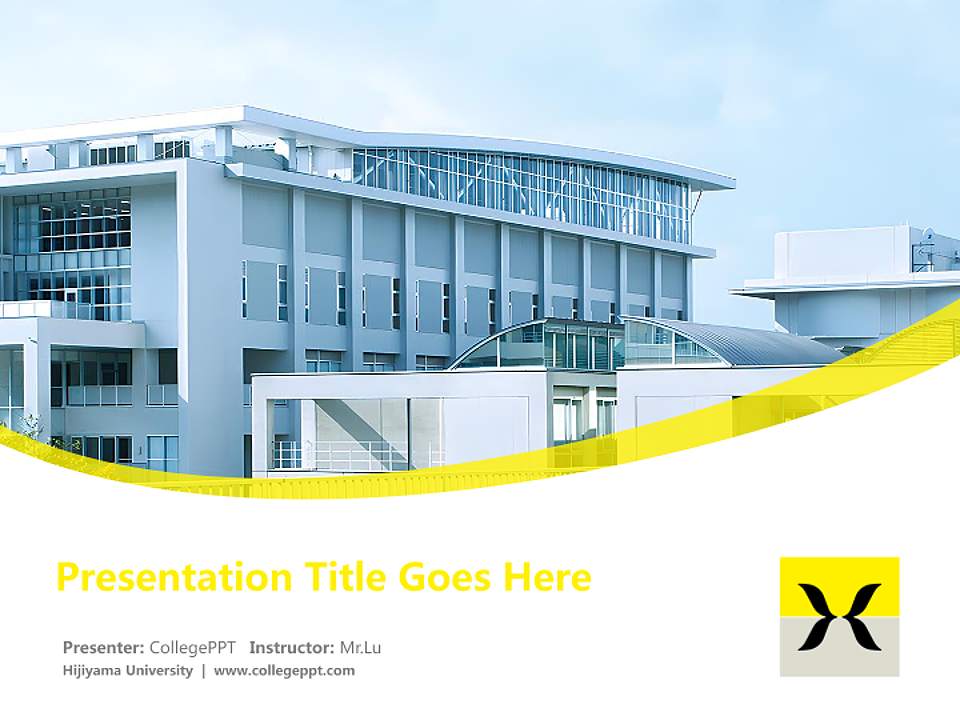 Hijiyama University Course/Courseware Creation PPT Template4:3 ratio PPT effect preview image5