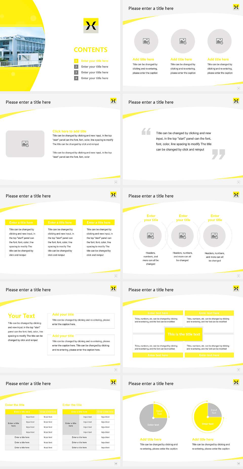 Hijiyama University Course/Courseware Creation PPT Template4:3 ratio PPT effect preview image2