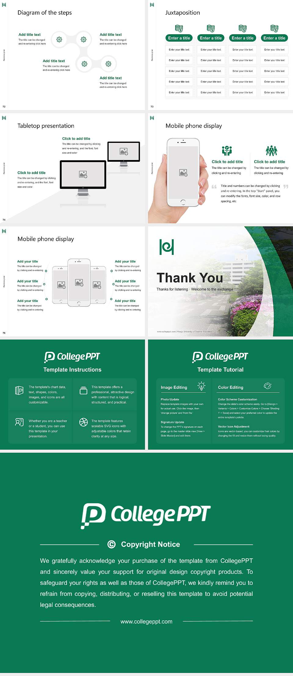 Hyogo University of Teacher Education Competition/Entrepreneurship Contest PPT Template4:3 ratio PPT effect preview image9