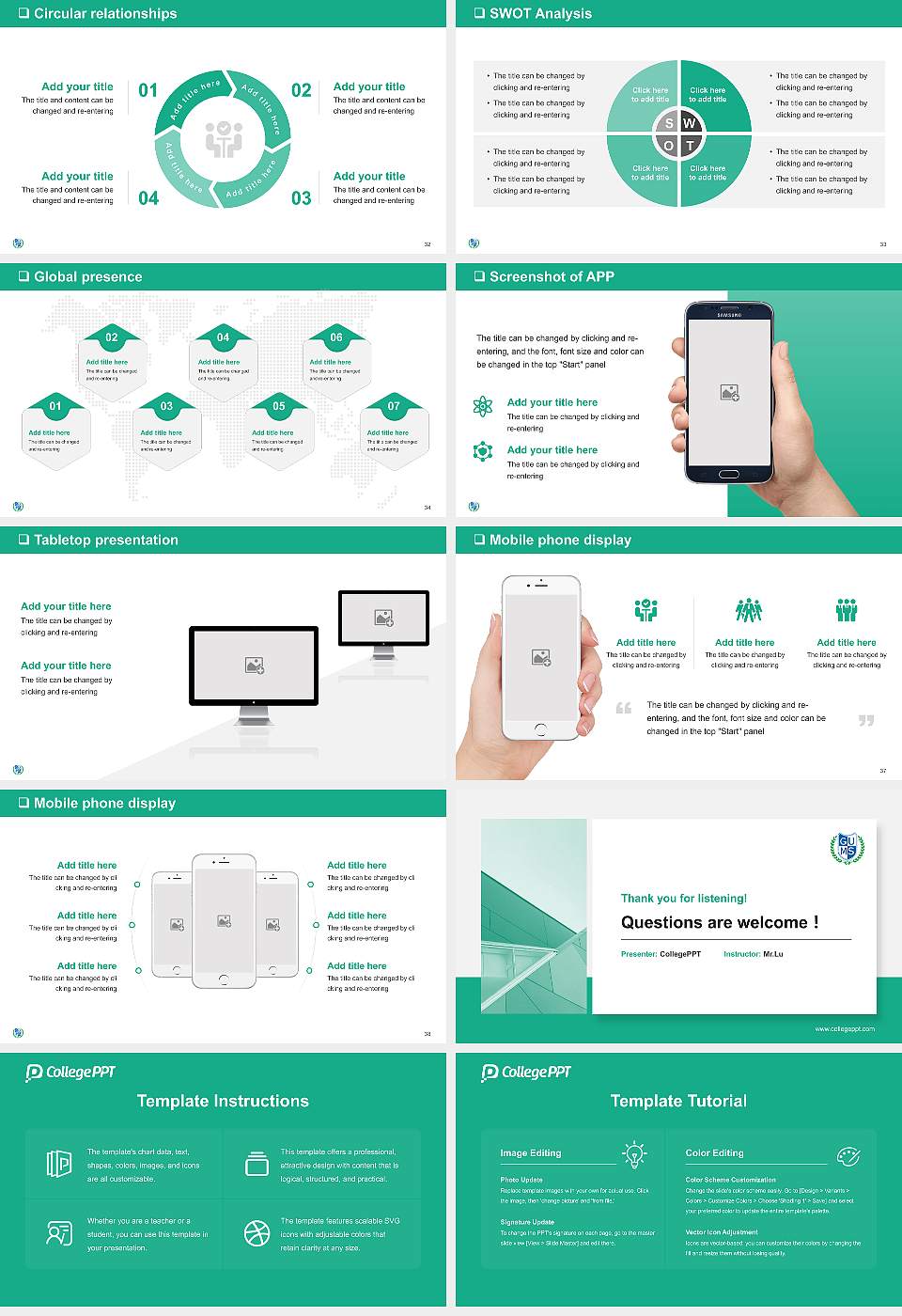 Gifu University of Medical Science General Purpose PPT Template16:9 ratio PPT effect preview image5
