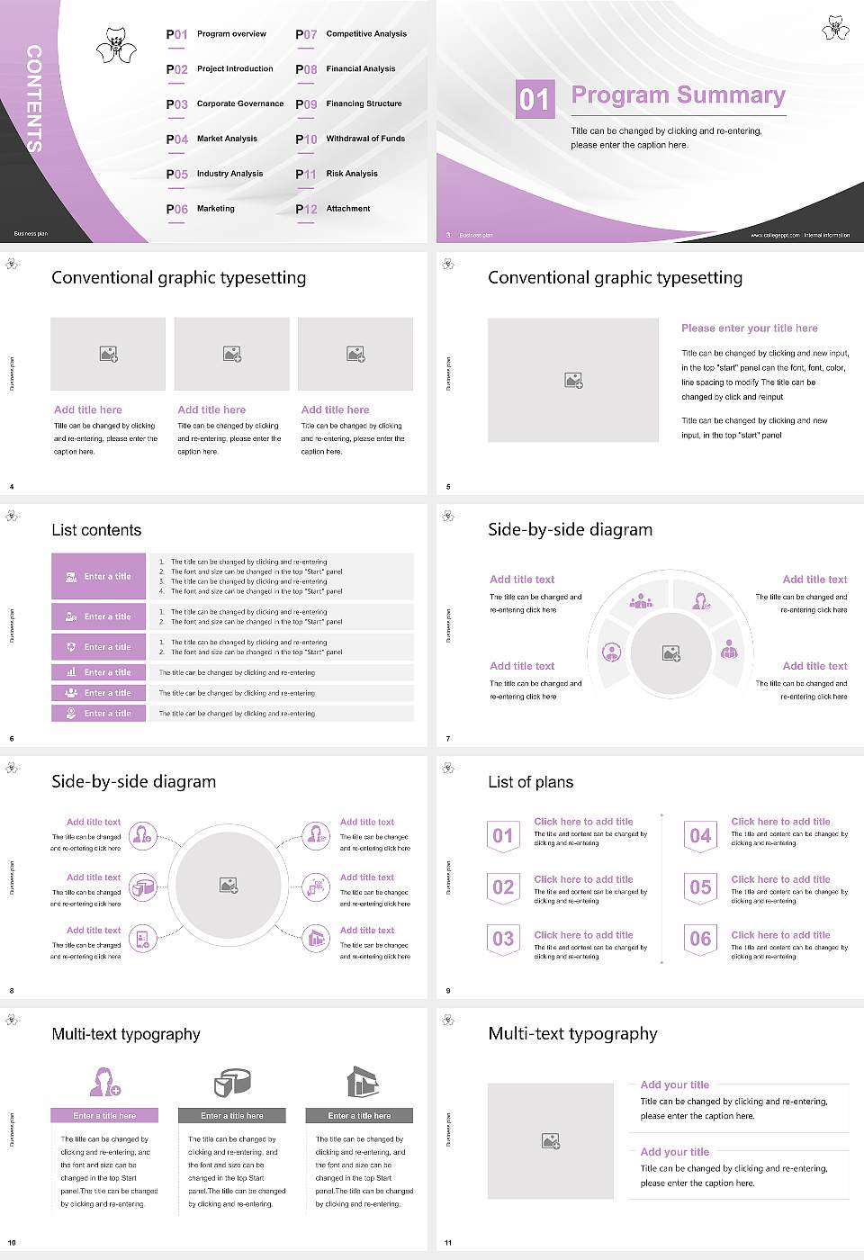 Gunma Prefectural Women’s University Competition/Entrepreneurship Contest PPT Template16:9 ratio PPT effect preview image2