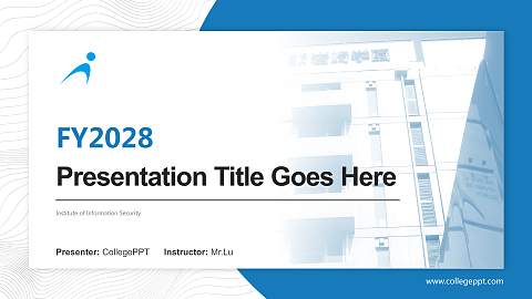 Institute of Information Security Academic Presentation/Research Findings Report PPT Template