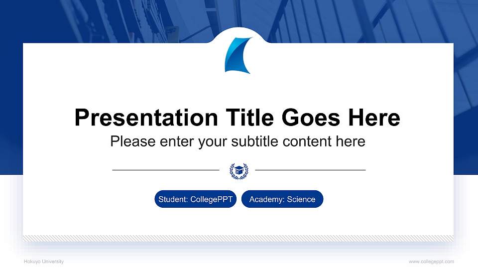 Hokuyo University National Scholarship Defense PPT Template16:9 ratio PPT effect preview image1